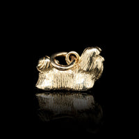 14K Yellow Gold Estate Dog Charm