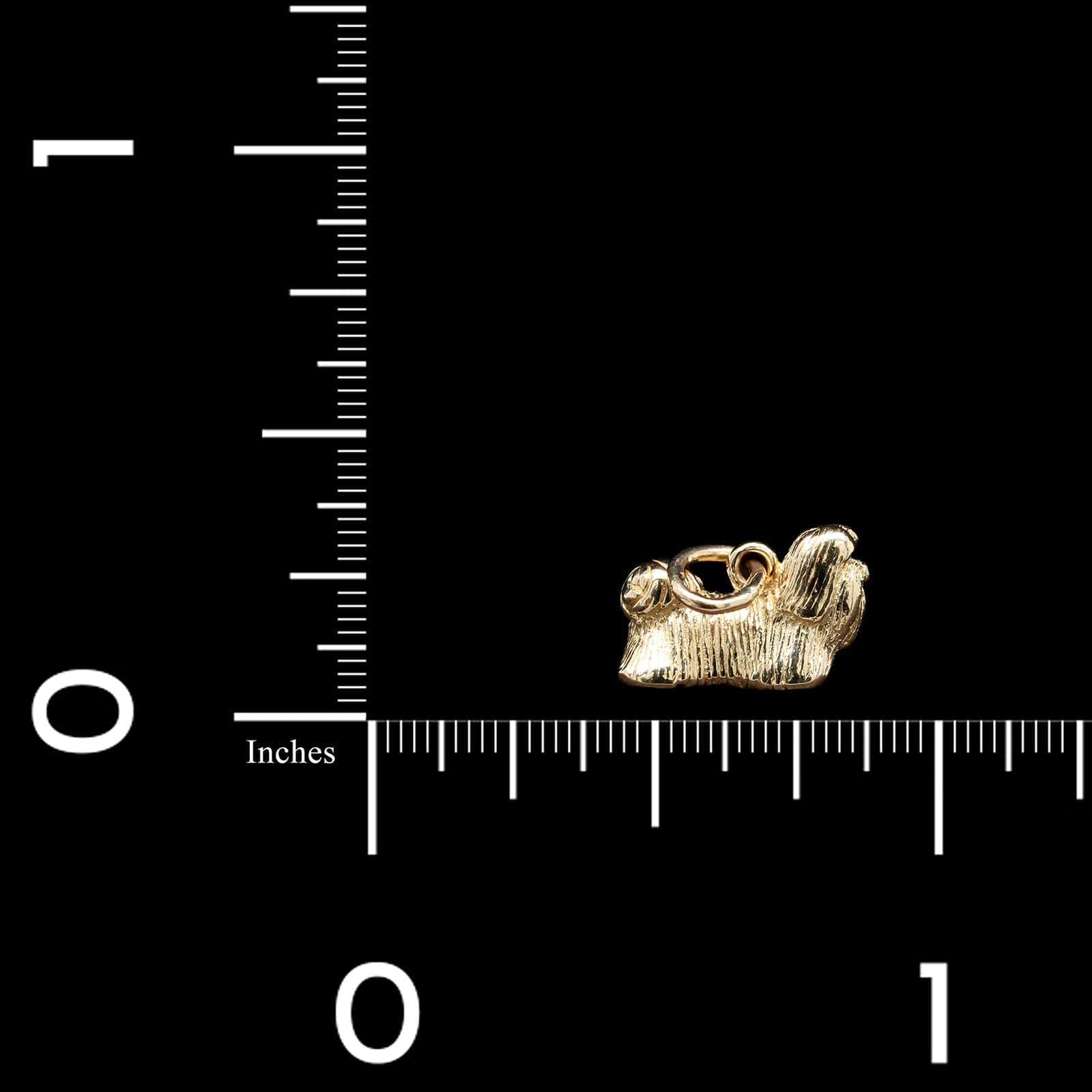 14K Yellow Gold Estate Dog Charm