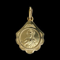 14K Yellow Gold Estate Sacred Heart of Jesus Medal Charm