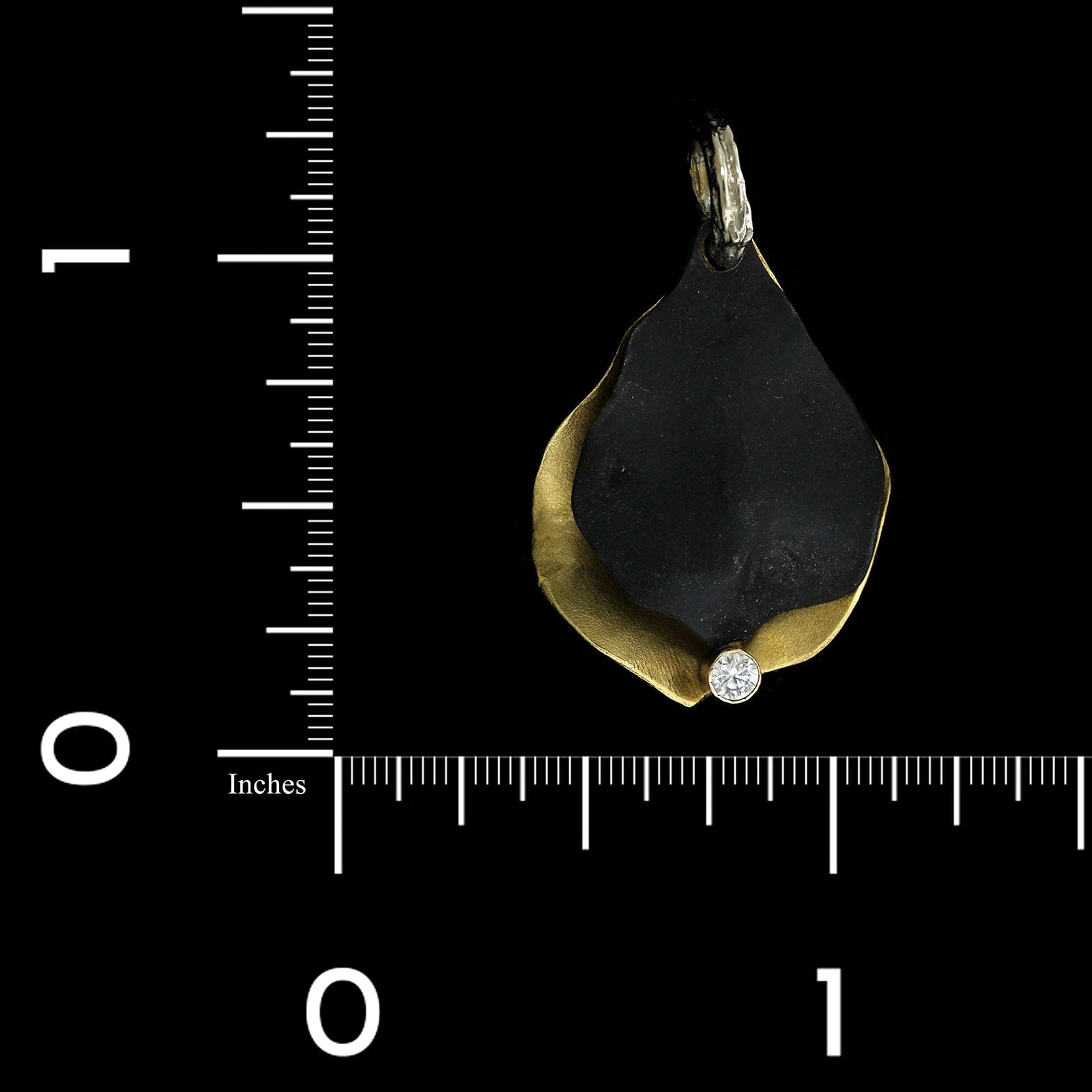 Sarah Graham Sterling Silver 18K Yellow Gold Estate Diamond Jacaranda Double Pod Diamond Pendant