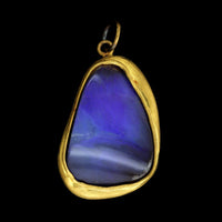 Lika Behar 24K Yellow Gold Estate Boulder Opal Pendant