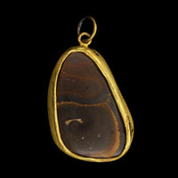 Lika Behar 24K Yellow Gold Estate Boulder Opal Pendant