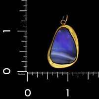 Lika Behar 24K Yellow Gold Estate Boulder Opal Pendant