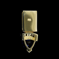 14K Yellow Gold Estate Tanzanite and Diamond Pendant