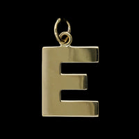 14K Yellow Gold Estate Letter 'E' Charm