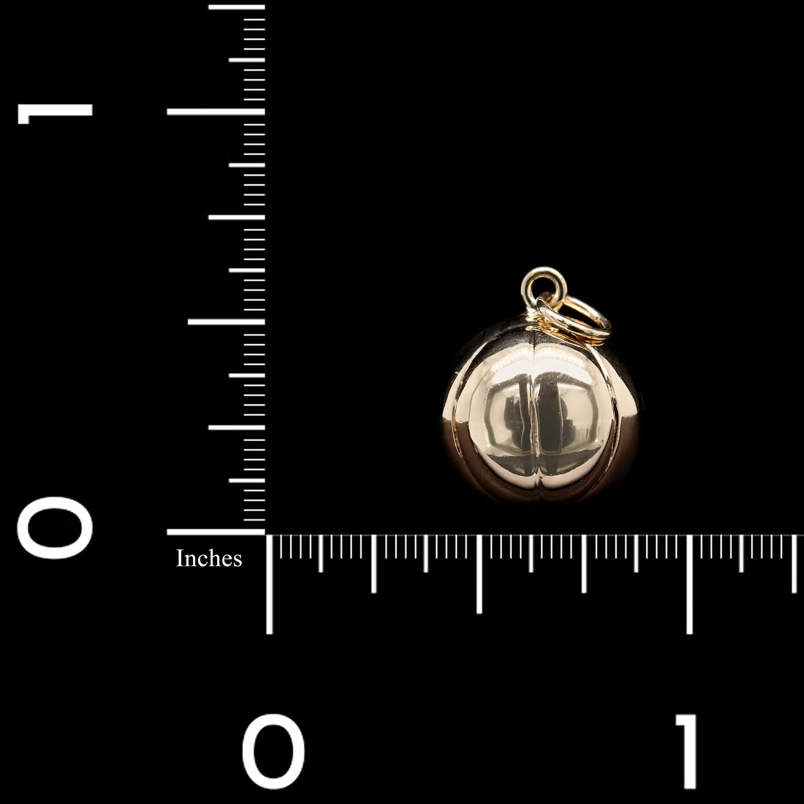 14K Yellow Gold Estate Basketball Charm