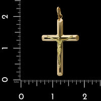 18K Yellow Gold Estate Crucifix Cross Charm