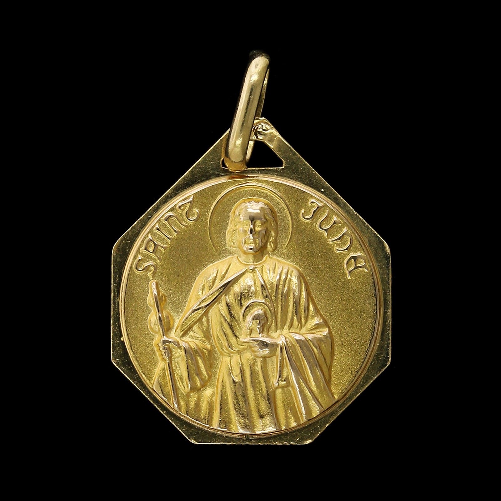 18K Yellow Gold Estate St. Jude Medal Charm