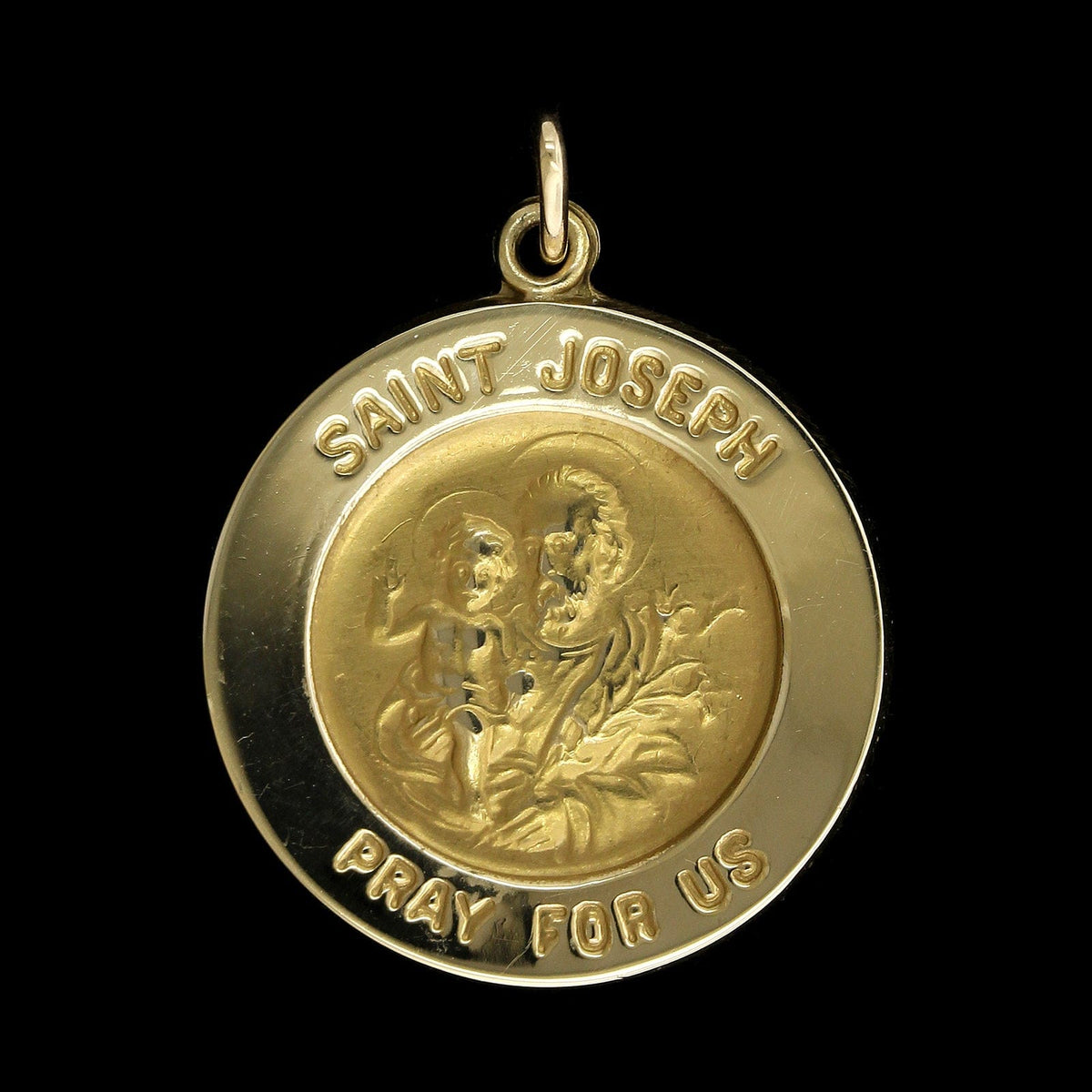 14K Yellow Gold Estate St. Joseph Medal Charm