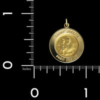 14K Yellow Gold Estate St. Joseph Medal Charm