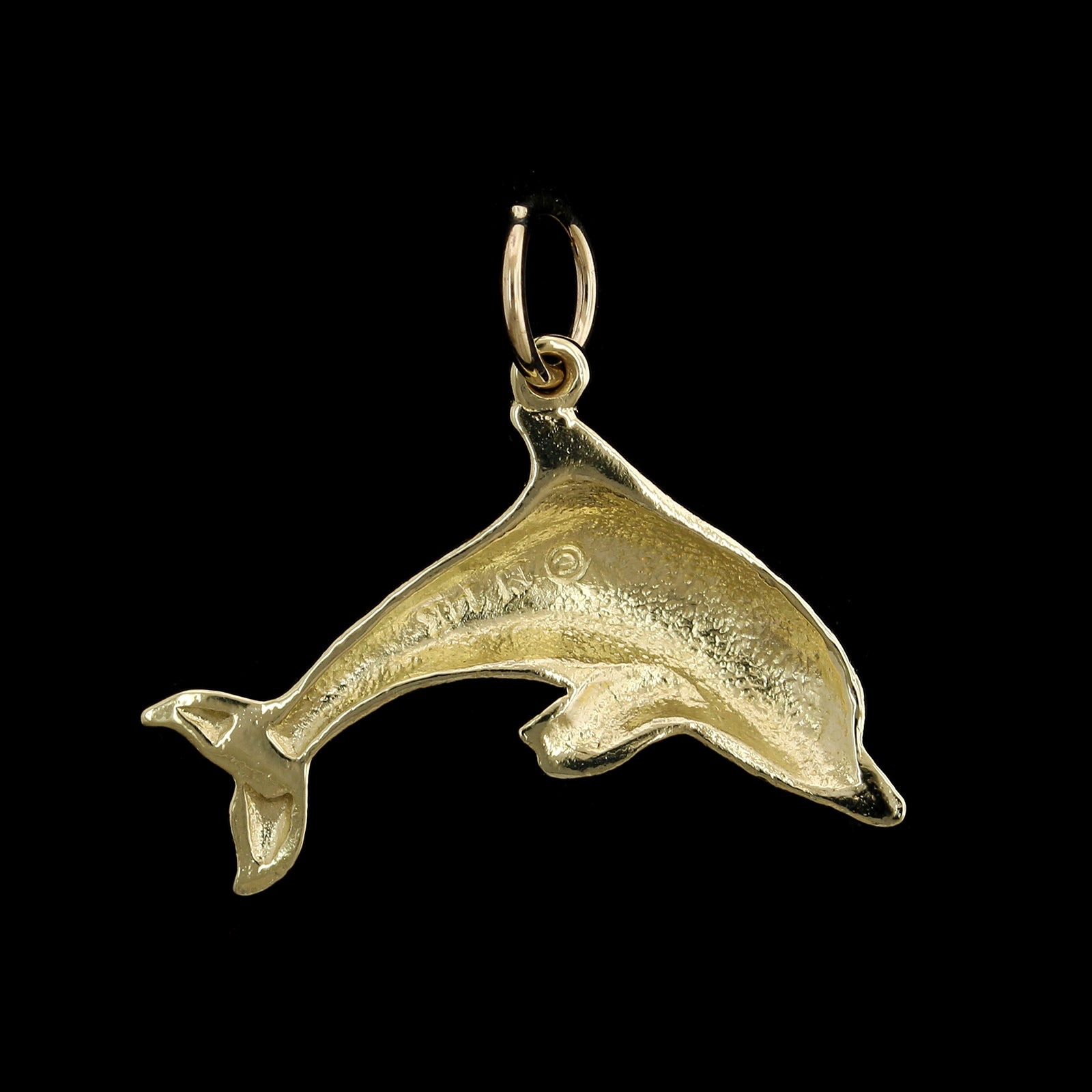 14K Yellow Gold Estate Dolphin Charm