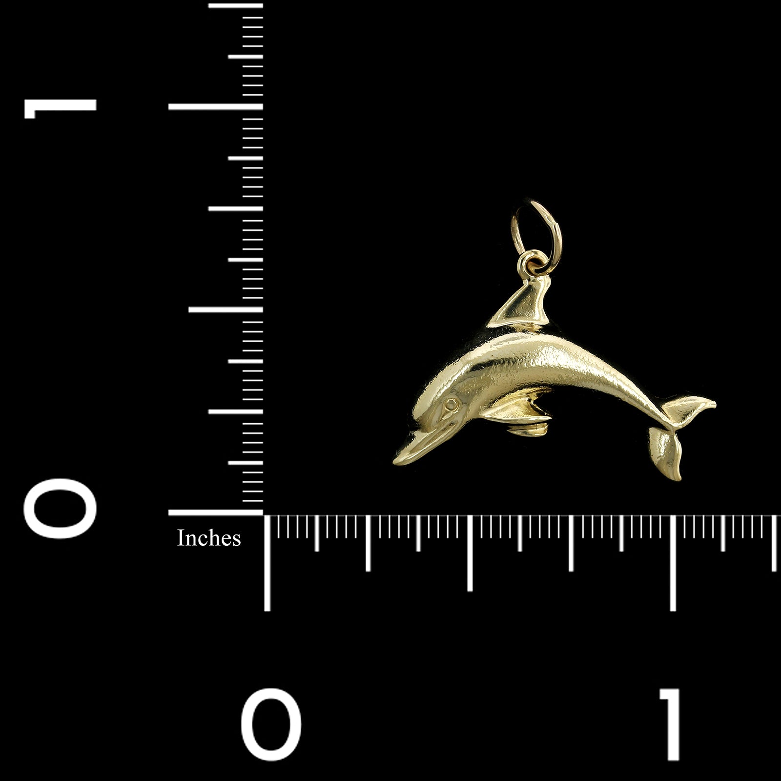 14K Yellow Gold Estate Dolphin Charm