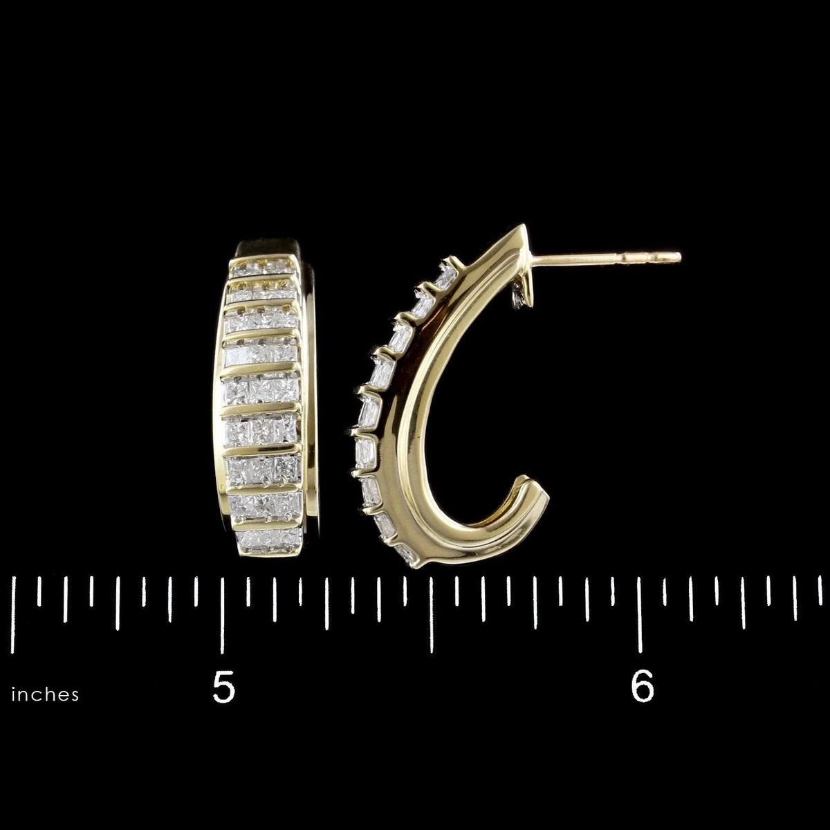 14K Yellow Gold Estate Diamond Earrings