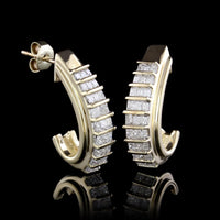14K Yellow Gold Estate Diamond Earrings