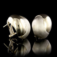 18K Yellow Gold Estate Dome Earrings