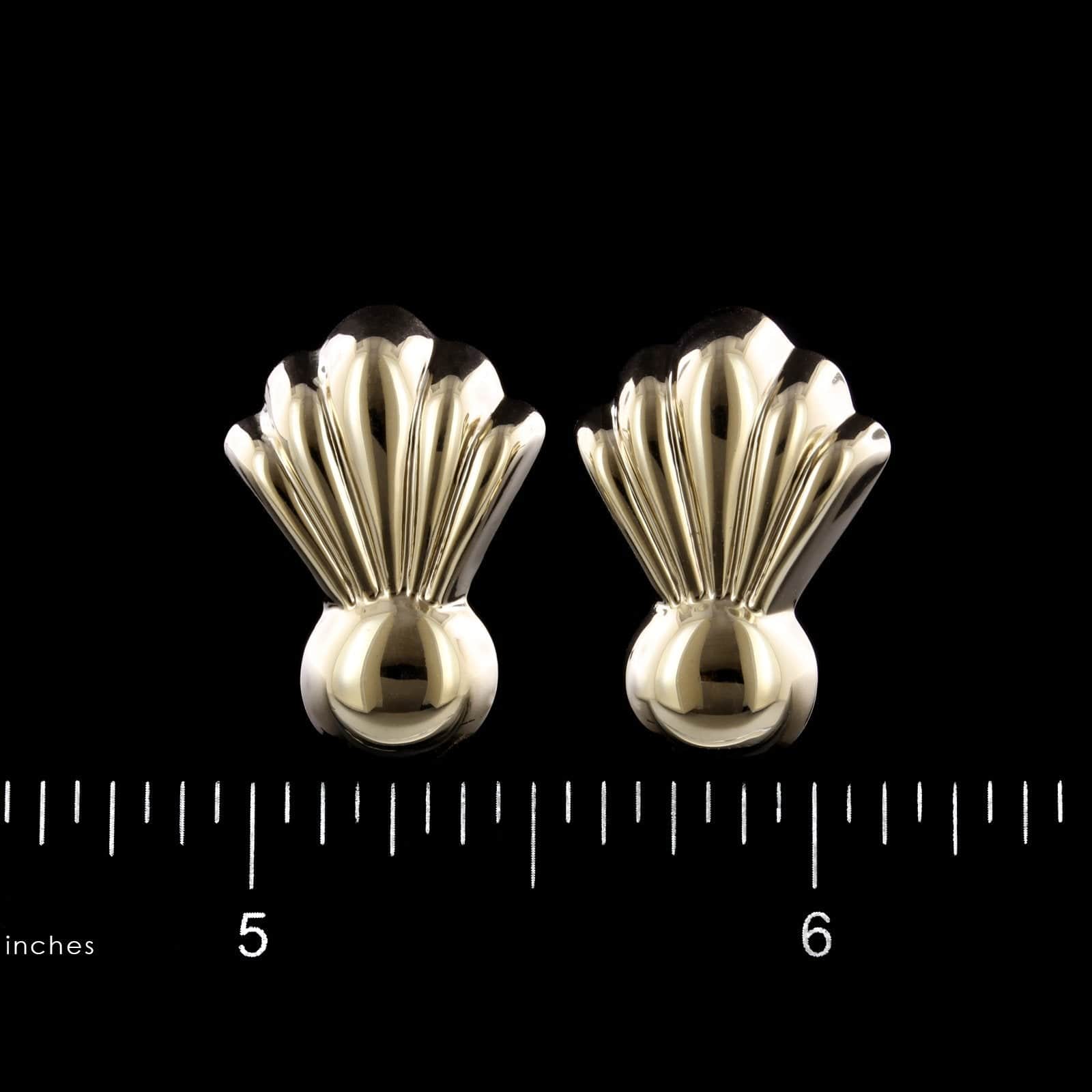 14K Yellow Gold Estate Earrings