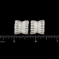 Orlando Orlandini 18K White Gold Estate Diamond Earrings