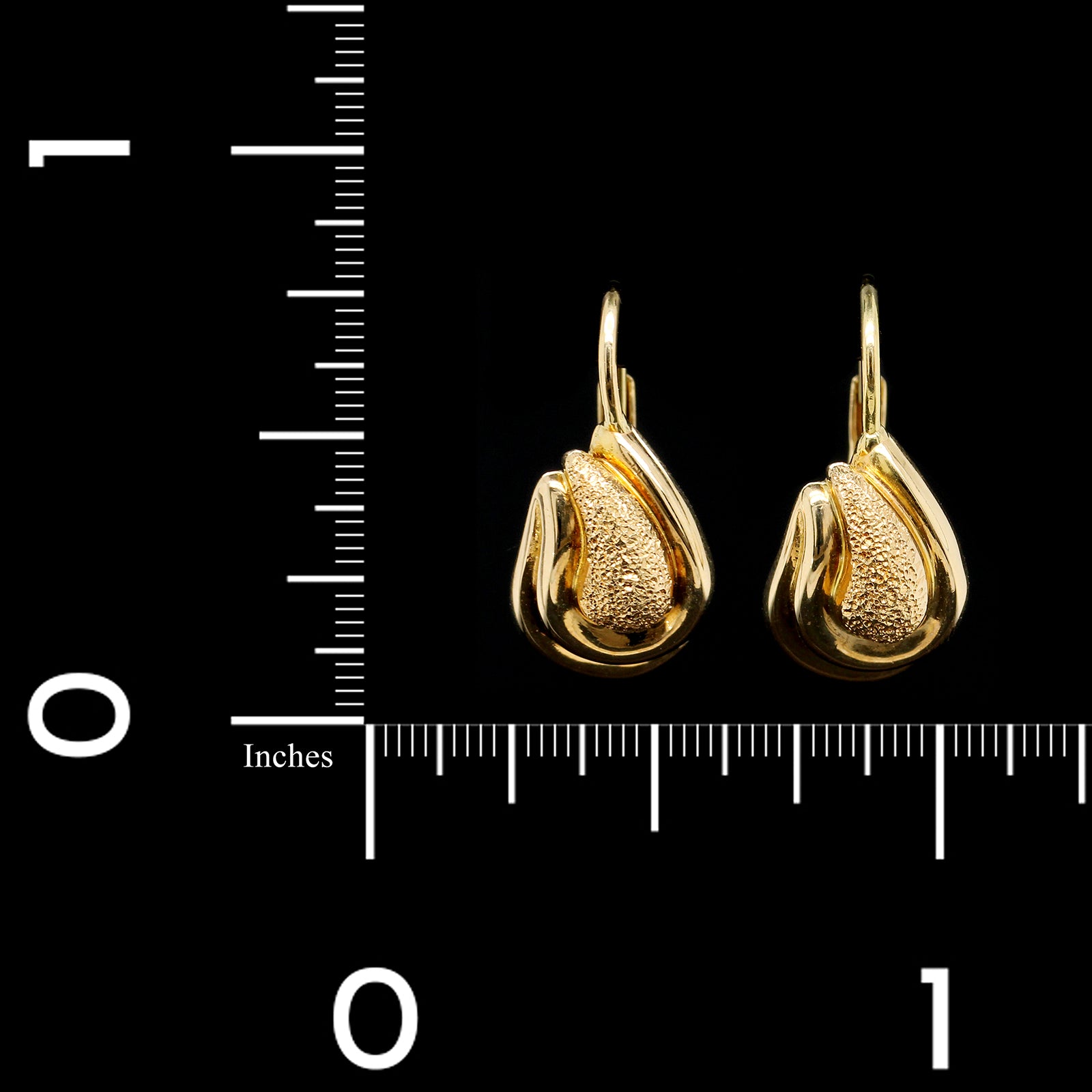 18K Yellow Gold Estate Drop Earrings