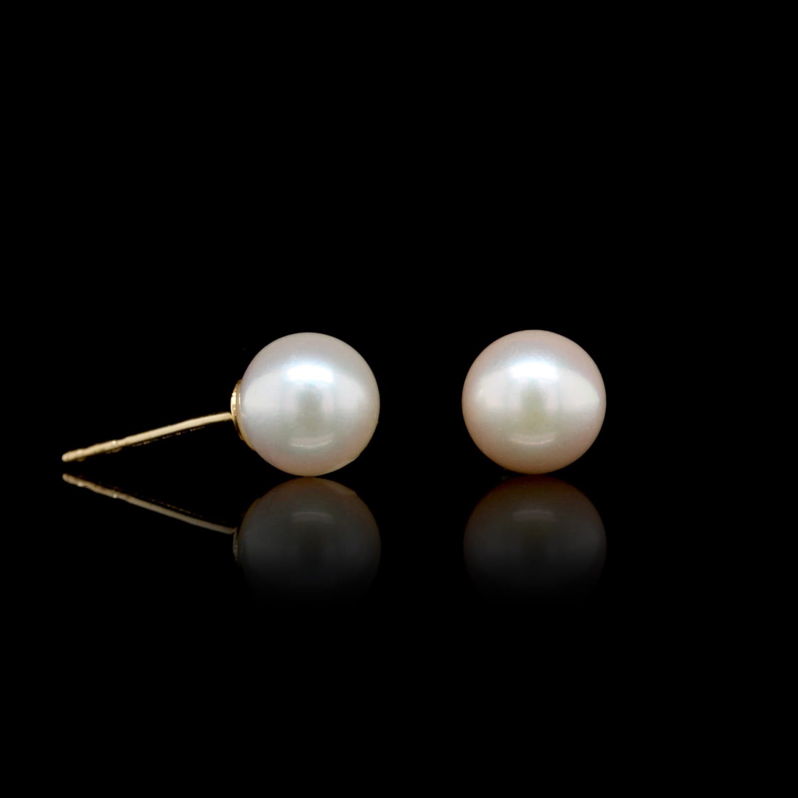 Mikimoto 18K Yellow Gold Estate Cultured Pearl Studs