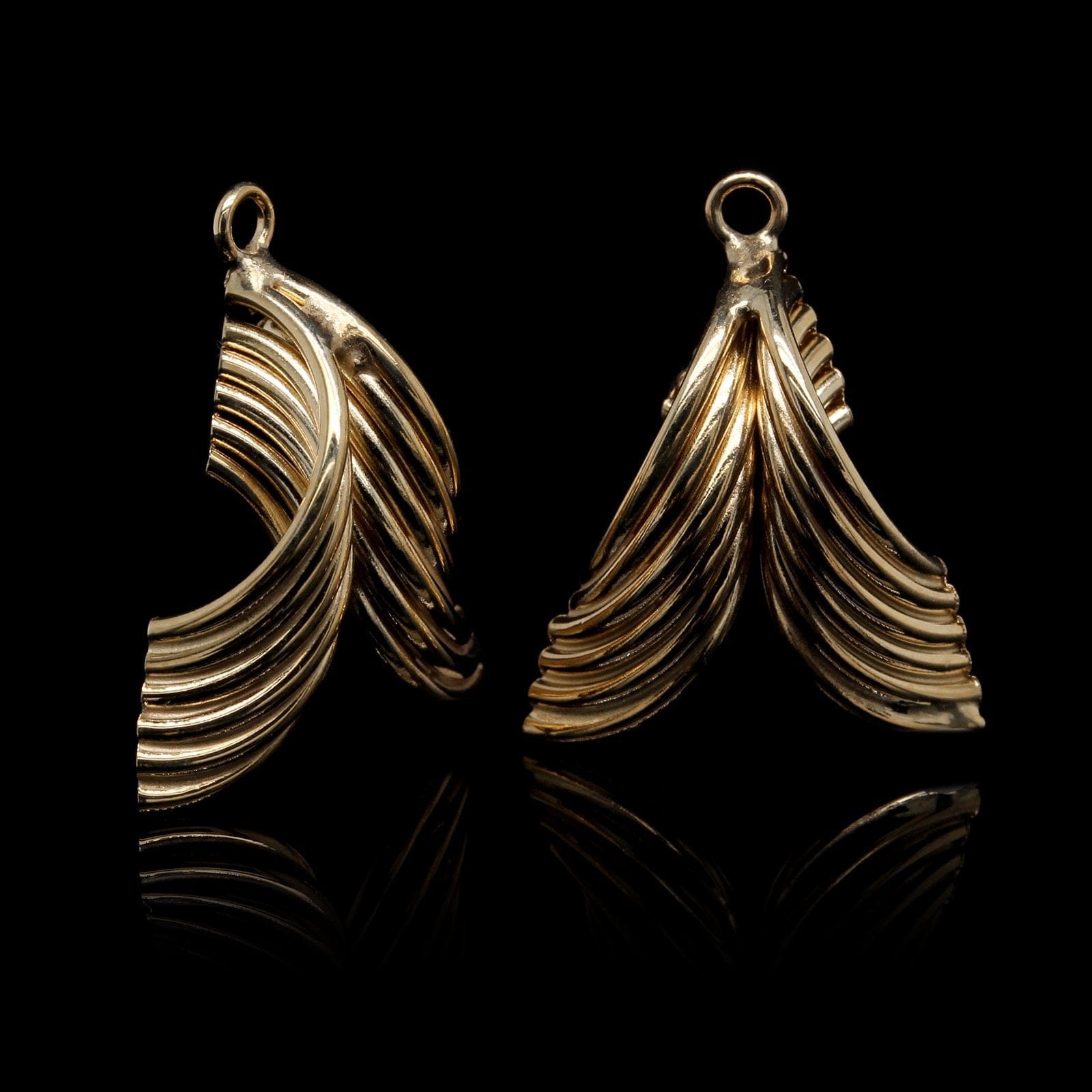 14K Yellow Gold Estate Earring Jackets