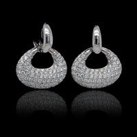 18K White Gold Estate Diamond Earrings
