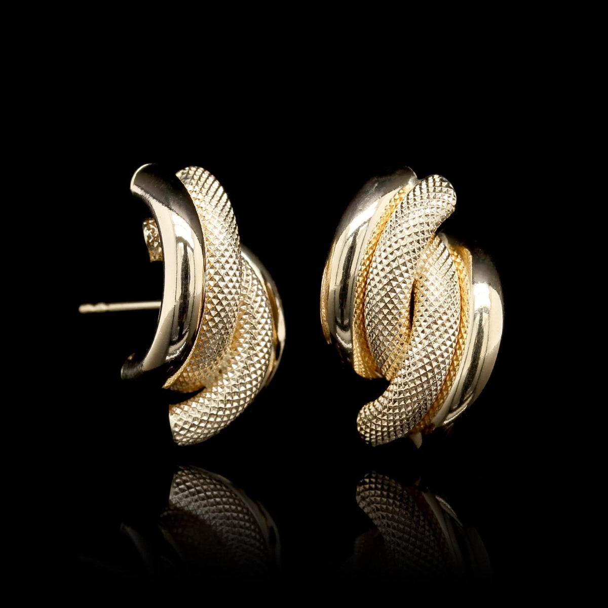 18K Yellow Gold Estate Earrings