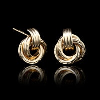 14K Yellow Gold Estate Knot Earrings