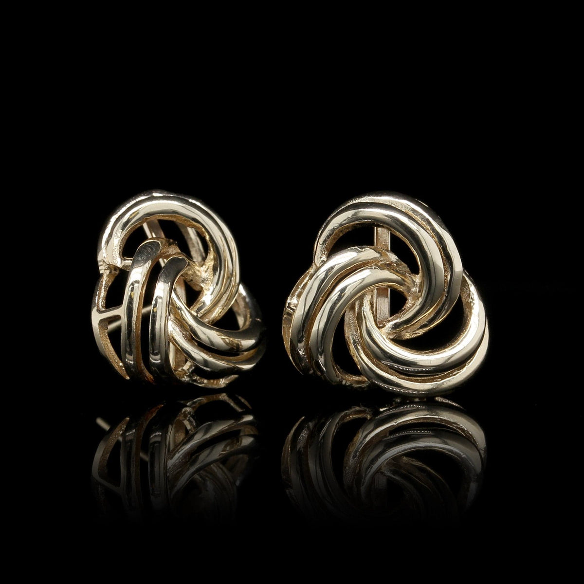 14K Yellow Gold Estate Knot Earrings