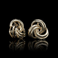 14K Yellow Gold Estate Knot Earrings
