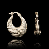 14K Yellow Gold Estate Hoop Earrings