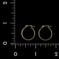 14K Tricolor Gold Estate Hoop Earrings