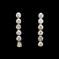 14K Yellow Gold Estate Diamond Earrings