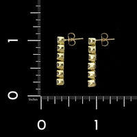 14K Yellow Gold Estate Diamond Earrings