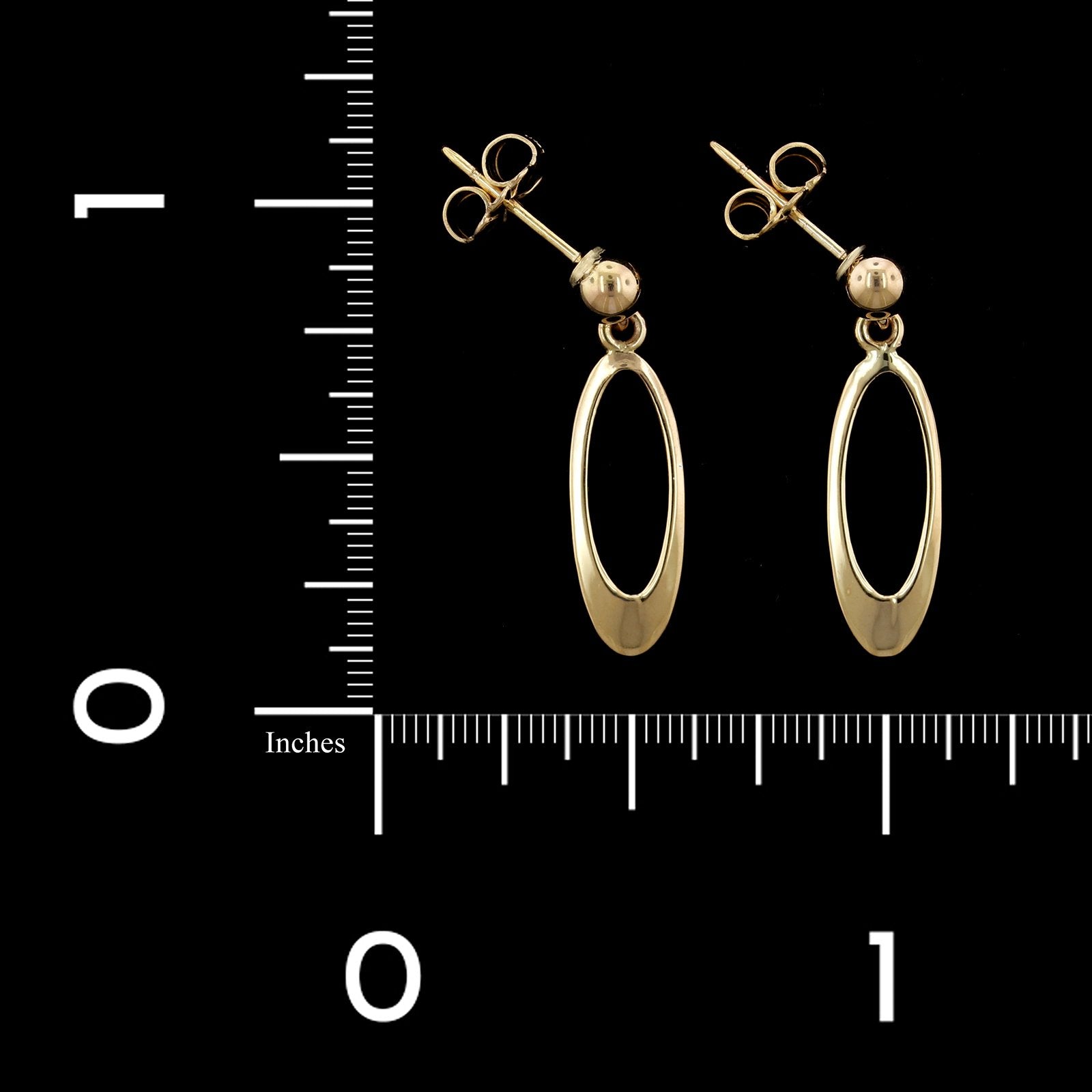 14K Yellow Gold Estate Drop Earrings