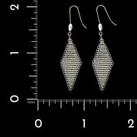 Tiffany & Co. Elsa Peretti Sterling Silver Estate Mesh Drop Earrings