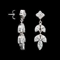 14K White Gold Estate Diamond Earrings