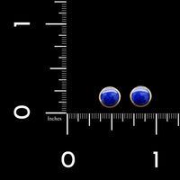 14K Yellow Gold Estate Lapis Studs
