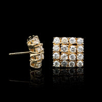 14K Yellow Gold Estate Diamond Earrings