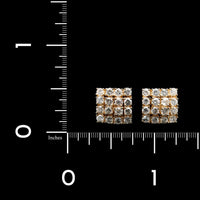 14K Yellow Gold Estate Diamond Earrings
