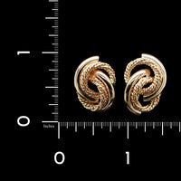 14K Yellow Gold Estate Knot Earrings