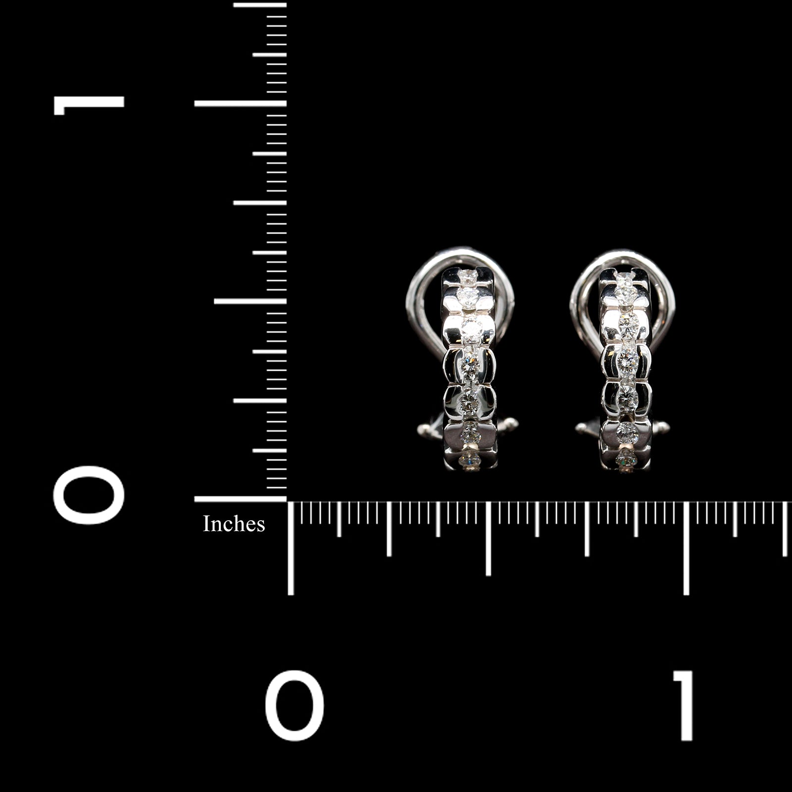 14K White Gold Estate Diamond Earrings