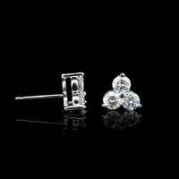 14K White Gold Estate Diamond Earrings