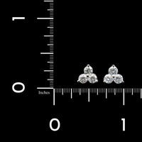 14K White Gold Estate Diamond Earrings
