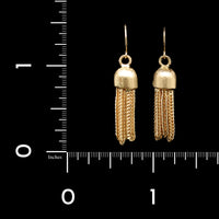 14K Yellow Gold Estate Tassel Earrings