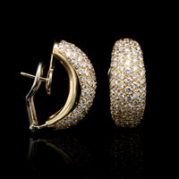 18K Yellow Gold Estate Diamond Earrings, 18k yellow gold, Long's Jewelers