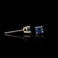 14K Yellow Gold Estate Sapphire Studs