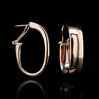 14K Yellow Gold Estate Hoop Earrings