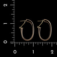 14K Yellow Gold Estate Hoop Earrings