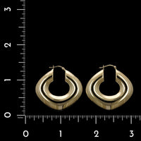 14K Yellow Gold Estate Hoop Earrings