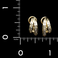 18K Yellow Gold Estate Diamond Earrings